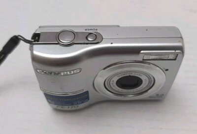 Olympus Digital Camera FE-170 6.0MP 3x Optical Zoom Silver Tested