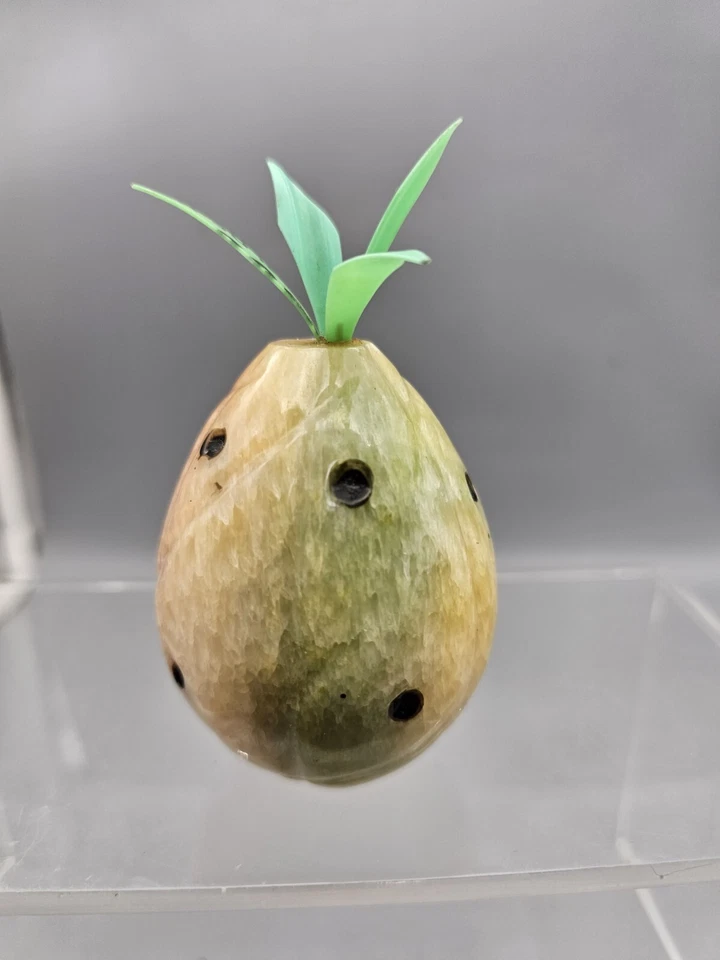 Mármol de alabastro ónix piedra italiana frutas piña tallada italiana de colección 3" Foto 4 de 4