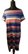 Talbots cotton zip knee length dress NWT casual short sleeve 1Xp