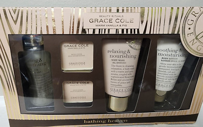 Grace Cole Warm Vanilla & Fig Bathing Heaven gift set  New