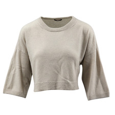 Massimo Dutti Cashmere Oversized Crew Neck Top