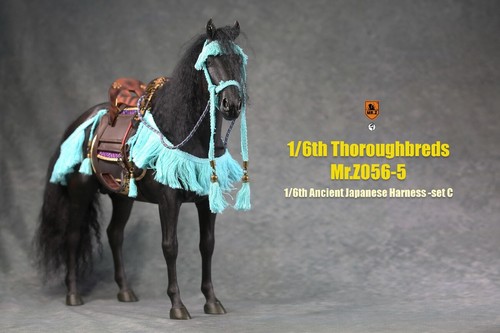 MR.Z 1:6 MRZ056-5 Black Thoroughbreds Horse Animal Statue For 12" Figure Decor - Picture 5 of 9
