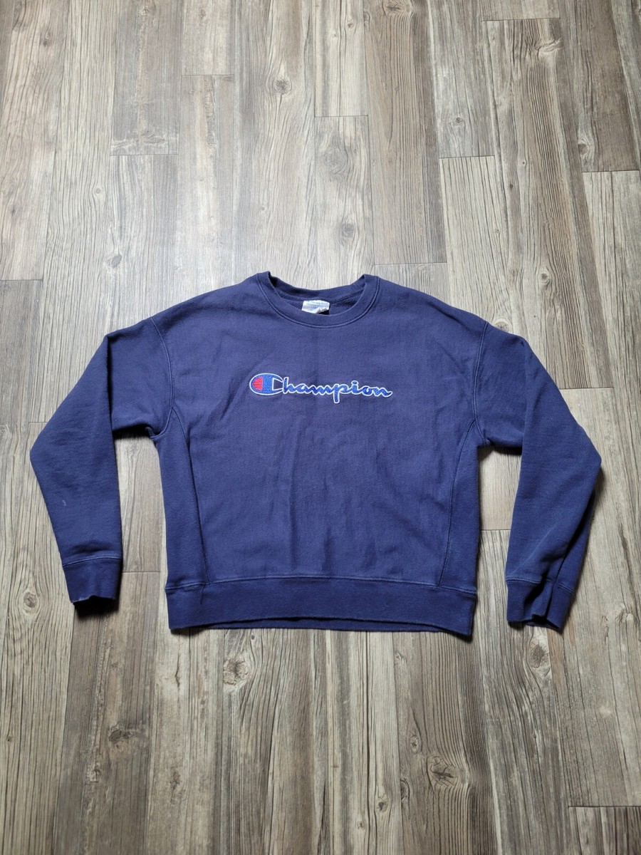 Vintage Champion Reverse Weave Heavyweight Sweatshirt Mens Large Blue Crew  Neck