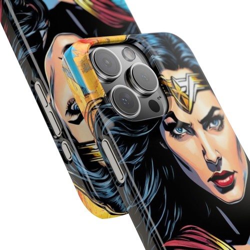 Superhero Slim Phone Case, Wonder Woman Inspired Art, Heroic Strength Courage - 第 15/25 張圖片