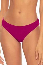 BECCA L143301 Fine Line Rib Adela Hipster Bottoms Pomegranate Womens Size L