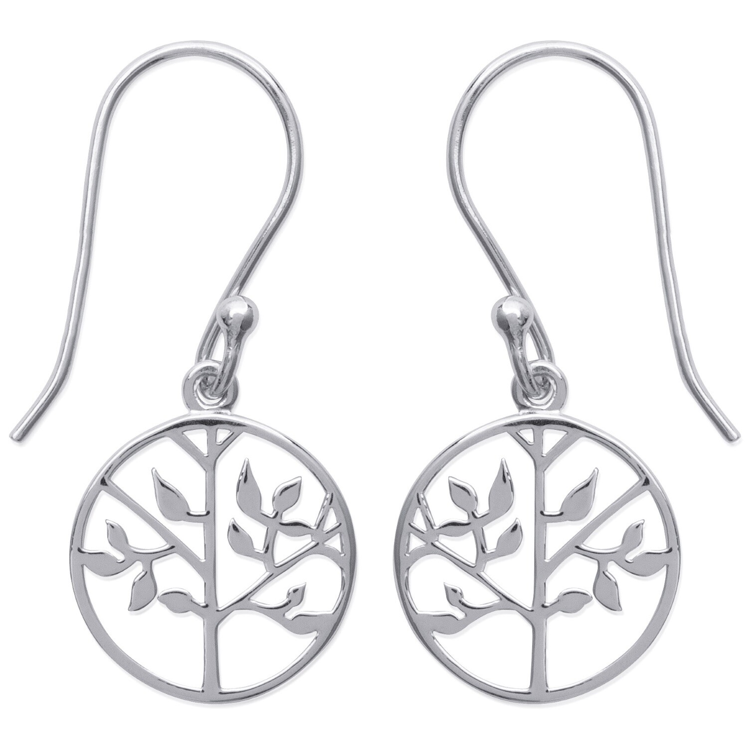 Boucles d'oreilles pendantes Arbre de Vie en argent 925 millième pour femme