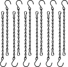 12 Pack 9.5" Hanging Chain for Bird Feeders Planters Lanterns Wind Chimes Black