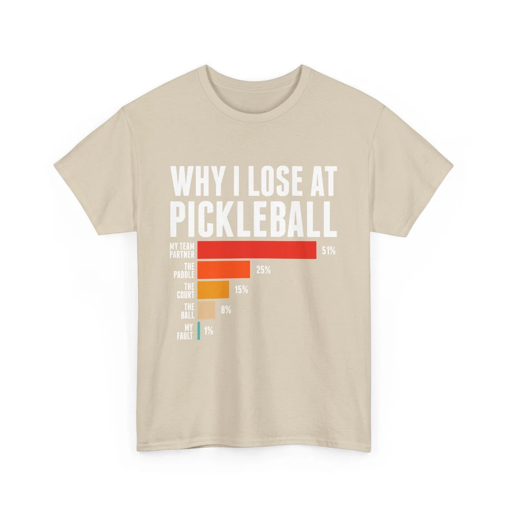 Pickleball Player Shirt, Why I Lose At Pickleball Sports Fans Women Men Shirt