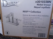   DANZE Reef 4 in. Centerset 2-Handle Bathroom Faucet in Brushed Nickel New
