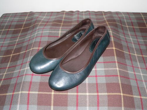 Johnston & Murphy Dk Green w/Brown Soft Leather Ballet Flats, 12257, Size 8 M US - Picture 2 of 10