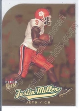 justin miller rc rookie draft sp gold medallion d/c clemson tigers college 2005