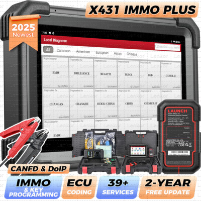 2026 LAUNCH X431 IMMO PLUS PAD VII Key Programming Car Diagnostic Tool ECU Clone