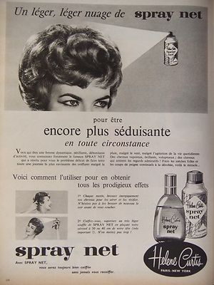 WERBUNG 1959 NET SPRAY HELENE CURTIS GUT GESTYLTES HAAR - ADVERTISING