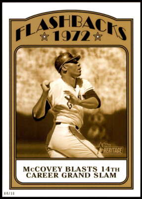 Willie McCovey 2021 Topps Heritage 5x7 Baseball Flashbacks Gold #BFB-WMC 4/10 Gi