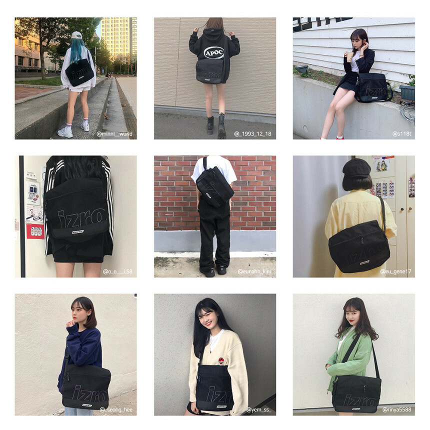 ●Almost Blue● ALMOST BLUE x IZRO メッセンジャーバッグ Genuine Almost Blue X IZRO Messenger Cross Body Shoulder Bag