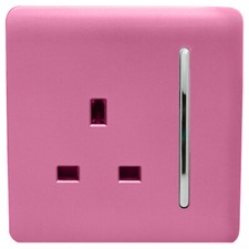Image of Trendi Switch Pink Designer Lightswitches, Plug Sockets, Fused Spurs,TV, Phone