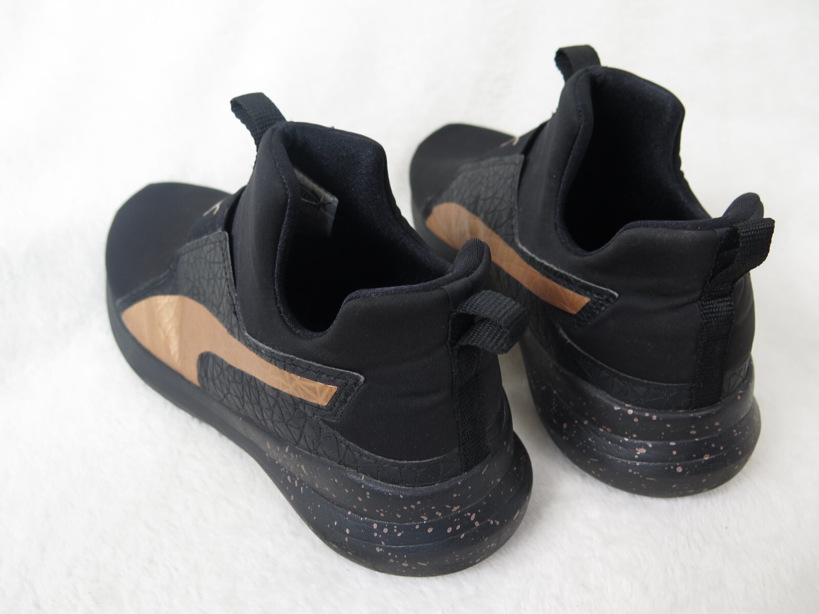 PUMA Rebel Mid Lightweight Shoes Women's 10 Black & Copper Training 367482/01