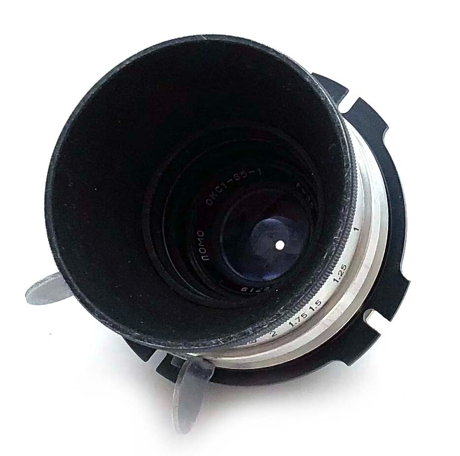 Soviet Lomo OKC1-35-1 2/35mm lens for ARRI Red One Arriflex PL