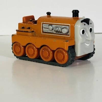 Terence Thomas The Train Diecast Metal Tractor Take Play Rubber Tracks Orange