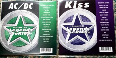 2 CDG KARAOKE LEGENDS DISCS KISS & AC/DC 1970S HARD ROCK CD+G MUSIC HELLS BELLS