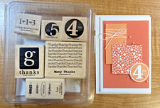 Stampin Up Play on Words Stamp Set of 6-High 5-Best Wishes-G Thanks-Many Thanks