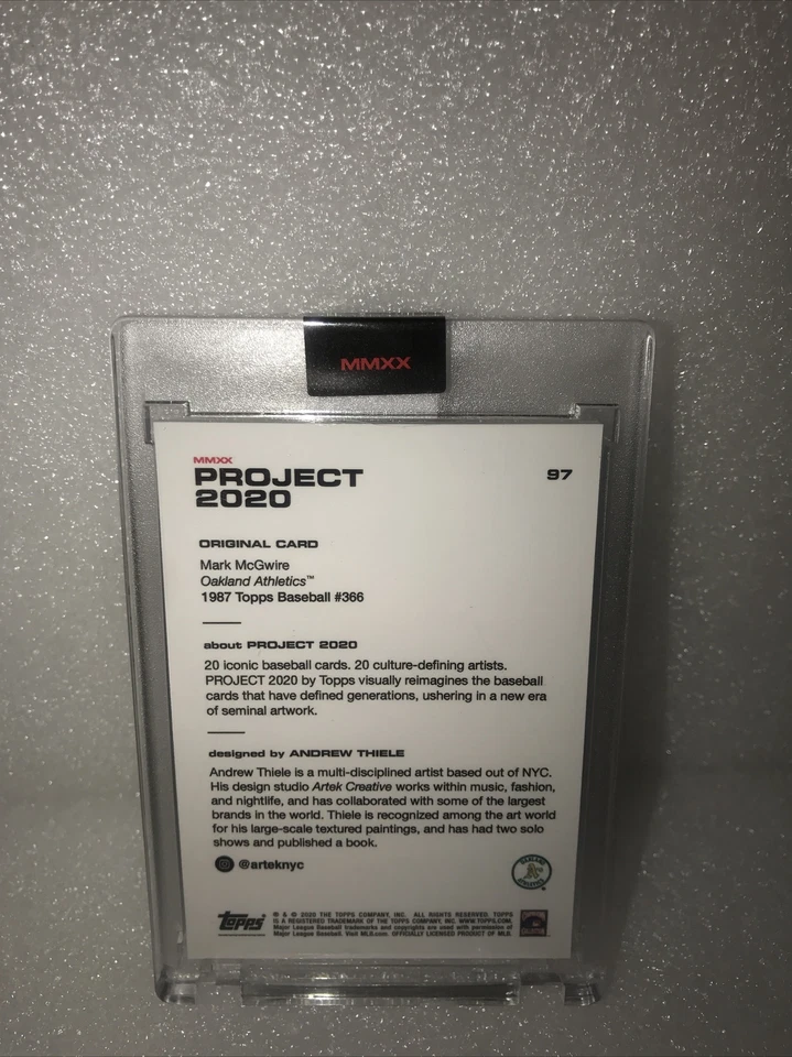 Topps PROJECT 2020 Card 97 - 1987 Mark McGwire by Andrew Thiele - Image 2 of 4