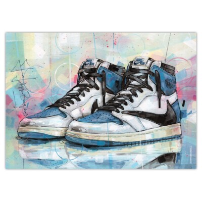 Nike air Jordan 1 Travis Scott Fragment high poster (50x70cm