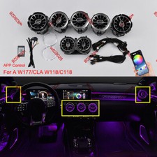 256 Farben APP Control Front Rear Air Vent LED Umgebungslicht f&uuml;r W177 X118 C118
