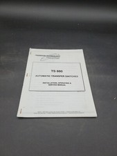 THOMSON TS 880 AUTOMATIC TRANSFER SWITCHES INSTALLATION OPERATING GUIDE MANUAL