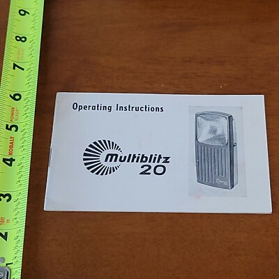 MULTIBLITZ 20 OPERATING INSTRUCTIONS MANUAL FLASH