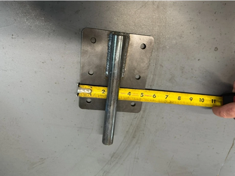 Heavy Duty Gate Hinges 7/8" Steel Rod, Bolt on / Weld on, 1/4" Steel Plate - Image 4 of 4