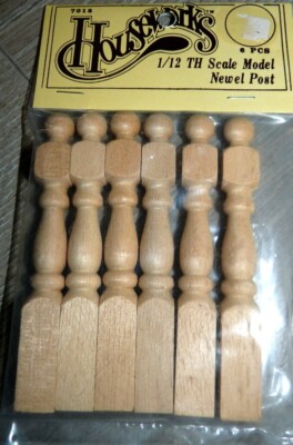 NIP 1:12 MINIATURE DOLLHOUSE HOUSEWORKS CLASSIC NEWEL POSTS #7012 | eBay