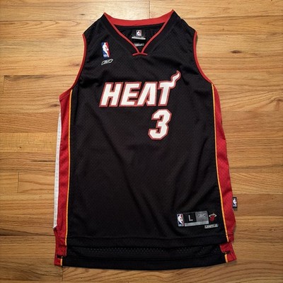 Miami Heat  #3  Dwayne Wade Reebok NBA Jersey Youth Large 14/16  Length +2