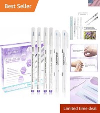 Professional 6 Pack of Sterile Skin Marker Pens with Ruler for Accurate Stencils