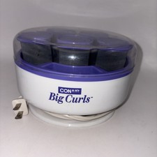 Conair Big Curls 5 LARGE JUMBO Velvet Hot Rollers, Clips Are Missing Works