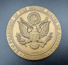 1969 Richard Nixon 2.75" Bronze Presidential Medal w/ Original Box & Paperwork M — photo 2