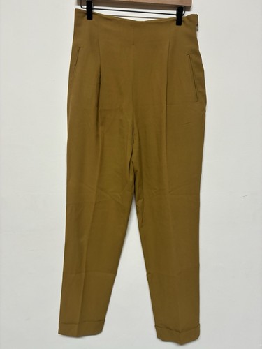 Romeo Gigli, Romeo Gigli Trousers Women’s 44 High Waist Vintage Brown Mustard Iconic US 12