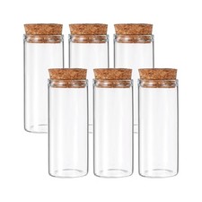 30ml Test Tubes, 6pcs 2.76x1.18 Glass Test Tube Containers with Cork Stopper