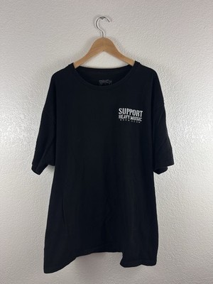 Born Scum  Support Heavy Music  Graphic T-Shirt Size XL   Black