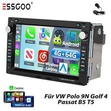 Für VW Polo 9N Golf 4 Passat B5 T5 Android 15 Autoradio Carplay GPS Navi 4+64GB