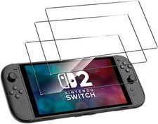 Tempered Glass Screen Protectors for Nintendo Switch 2 3-Pack, 7.9 in 