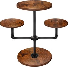 3 Tier Cake Stand Rustic Industrial Wood Cupcake Stand Round Dessert Table Displ