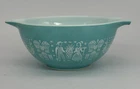 Vintage Pyrex #442 Amish Butterprint Turquoise Cinderella 1-1/2 Qt Mixing Bowl
