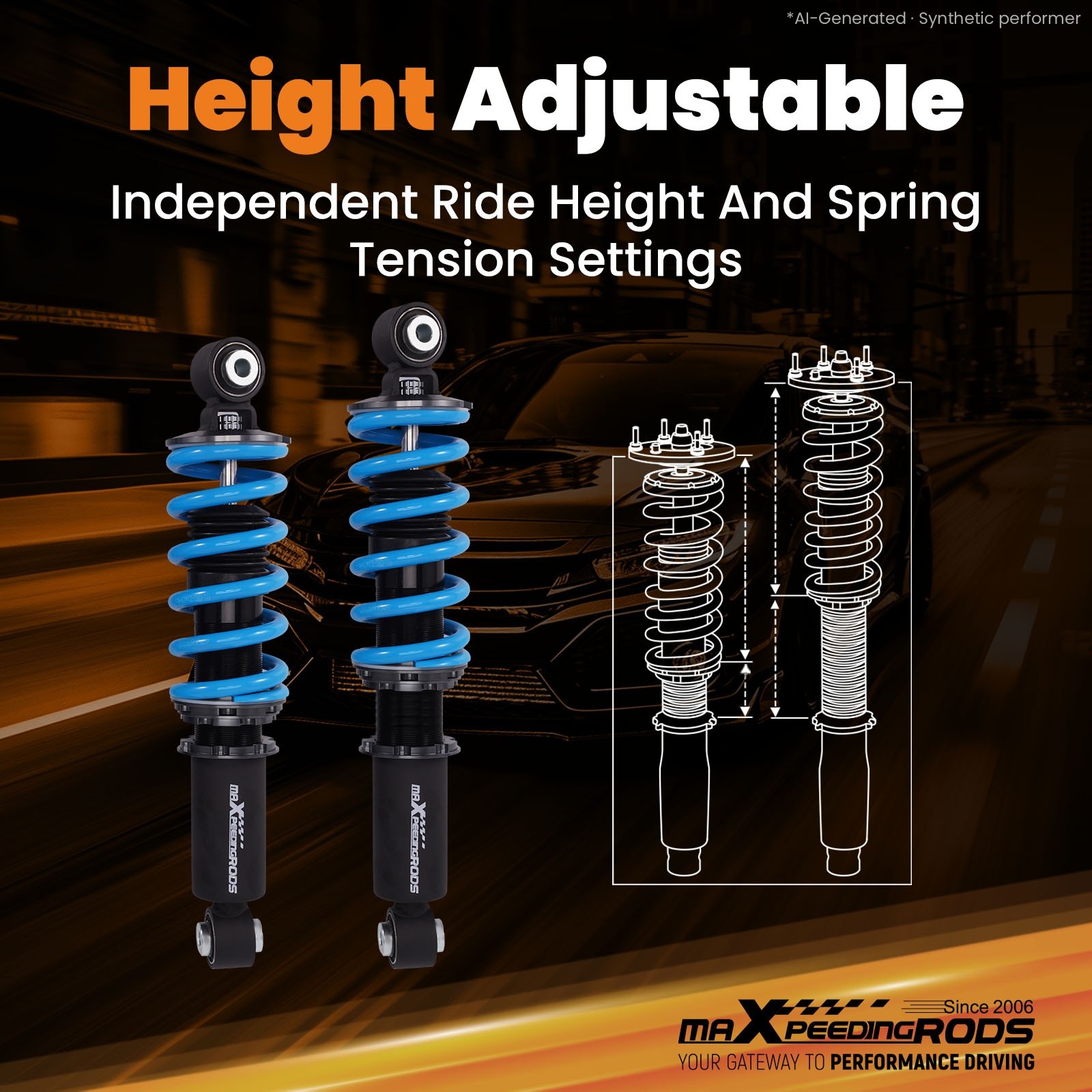 Audi R8 2008-2015 Shock absorber springs Set