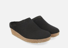 NIB Haflinger Wedge Nellie Clogs SZ 39 Black MSRP 160.00