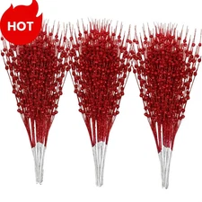 6pcs Christmas Decoration Pistachio Gift Gold Powder Berries Christmas Tree