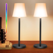 Cordless Table Lamp Rechargeable 2 Pack Wireless Touch Light Battery Operated...