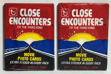 CLOSE ENCOUNTERS OF THE THIRD KIND 1978 Topps lot 2 Unopened Wax Pack Sheet Var.