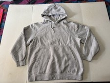 Vtg 90s Nike Center Swoosh Hoodie Mens XS Grey Black Embroidered Logo USA Y2K