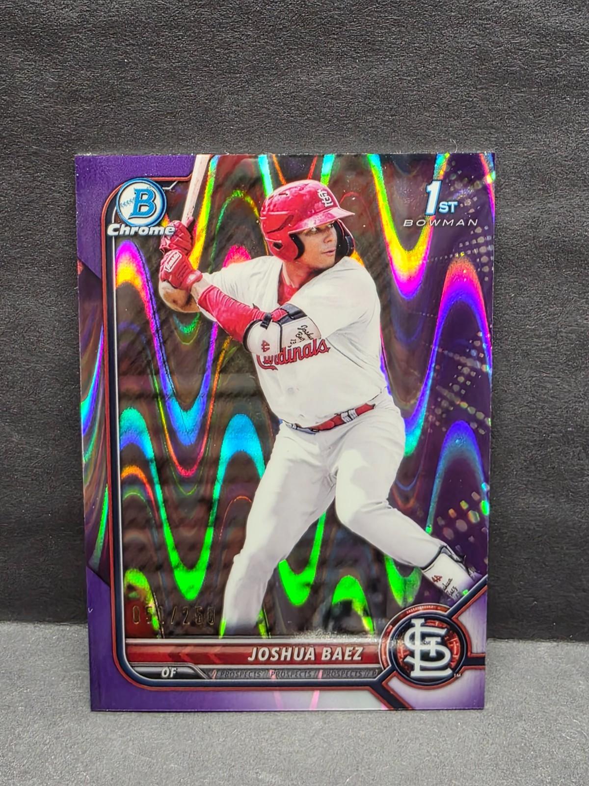 2022 Bowman Chrome Prospects Purple RayWave Refractor  Joshua Baez /250 #BCP-112